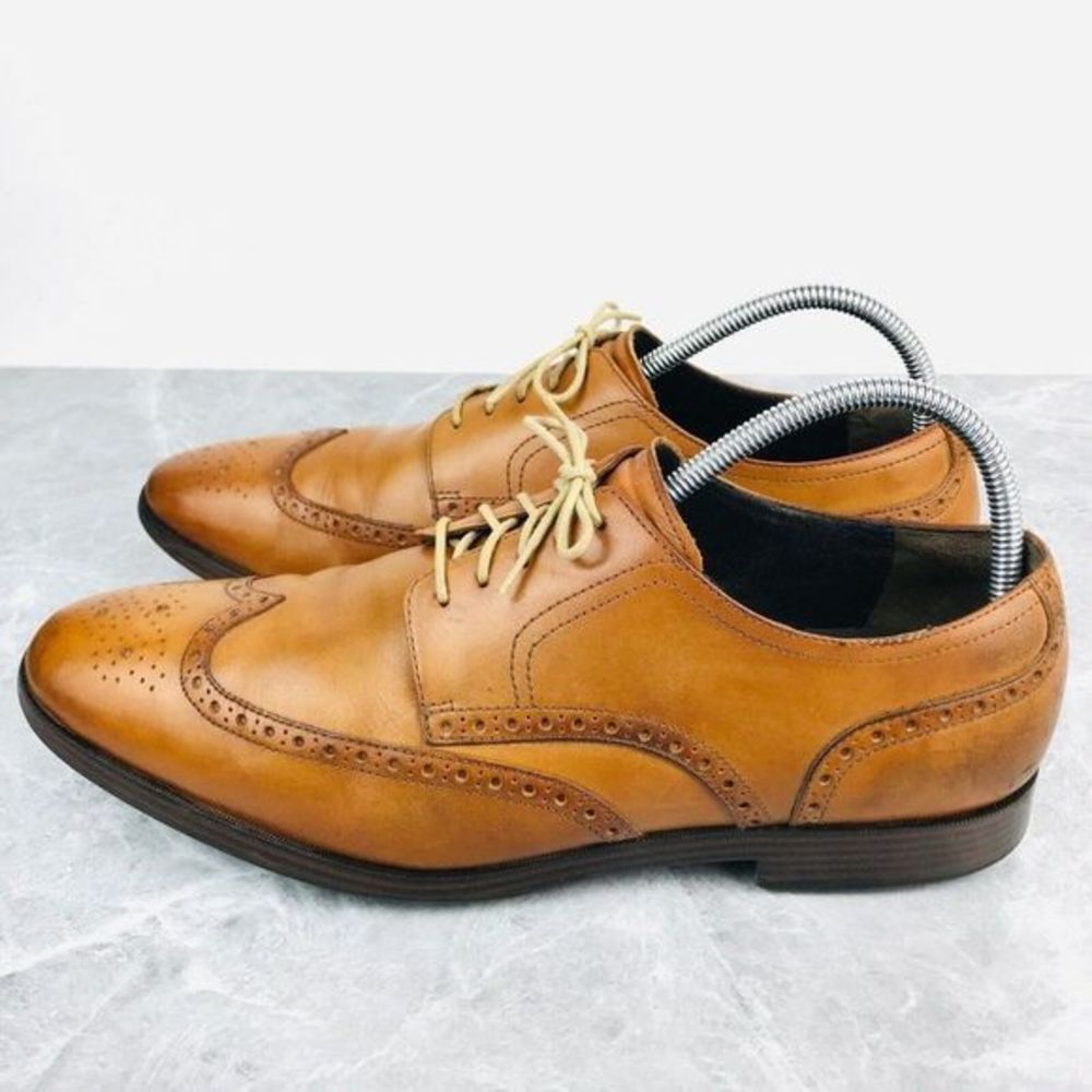Cole Haan Jefferson Grand OS Mens Size 12 Shoes Leather Wingtip Shoes C23795 - Picture 5 of 11
